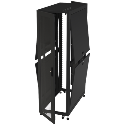Gabinete para Telecomunicaciones Rack Estándar de 19" 42UR 600 mm Ancho x 1200 mm Profundidad. Fabricado en Acero.