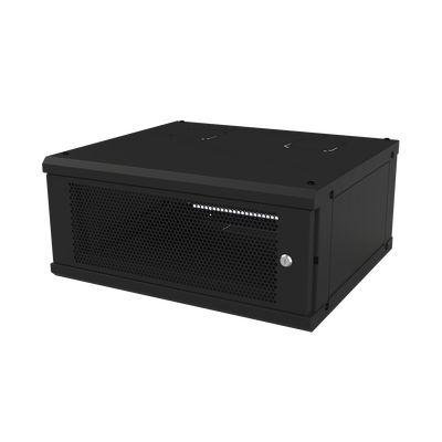Gabinete de Pared Fijo Con 4 Unidades de Rack de 19 in Fabricado en Acero Puerta Perforada.