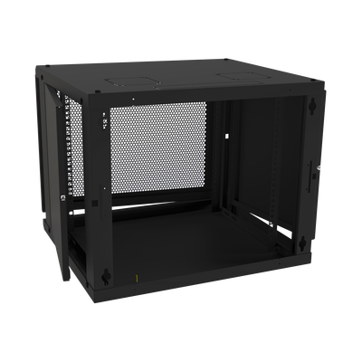 Gabinete de Pared Fijo Puerta Perforada con Rack de 19in 9 Unidades de Rack