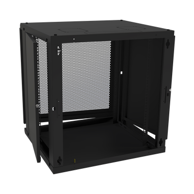 Gabinete de Pared Fijo Puerta Perforada Rack 19in de 12 Unidades de Rack
