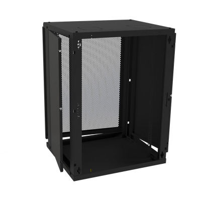Gabinete de Pared Fijo Puerta Perforada Rack 19" de 16 UR.