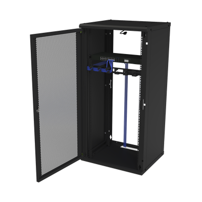 Gabinete de Pared Fijo Puerta Perforada Rack 19" de 24 UR.