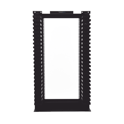 Rack de Acero de 4ft x 19in 24UR con Organizadores Verticales Y Guía Superior para Cableado.