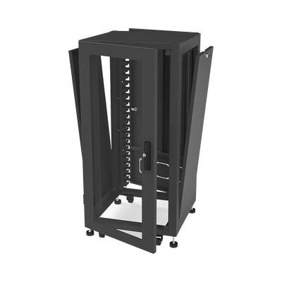 Gabinete Profesional para Telecomunicaciones de 19in Instalación a Piso 24UR 600 mm Profundidad Se envía el Gabinete Armado.