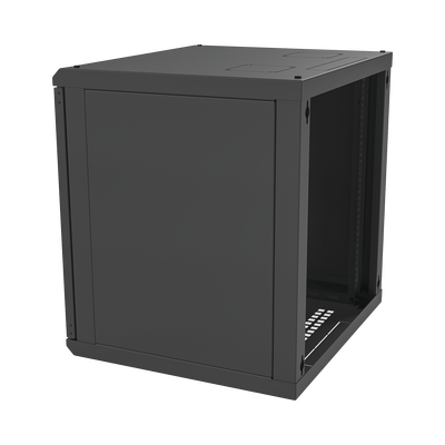 Gabinete para Montaje en Pared Cuerpo Fijo con 12 Unidades de Rack de 19in Puerta de Cristal Templado Fabricado en Acero