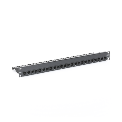 Patch Panel Z-MAX Blindado de 24 puertos Modular (vacío) Plano 1UR