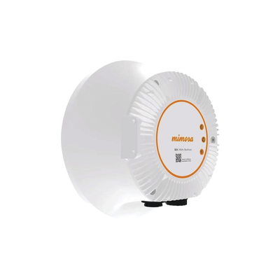 Radio Backhaul PTP en frecuencia 24 GHz MIMO 4X4:4 1.5 Gbps Antena integrada 33 dBi IP67 Puerto SFP Adaptación automática al entorno Sin interferencia