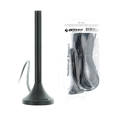 Antena Mini de Montaje Magnético con cable RG174 y conector SMA macho | Rango de Frecuencias 700-960 MHz 1710-2270 MHz | Ganancia Máxima 3.1 dB