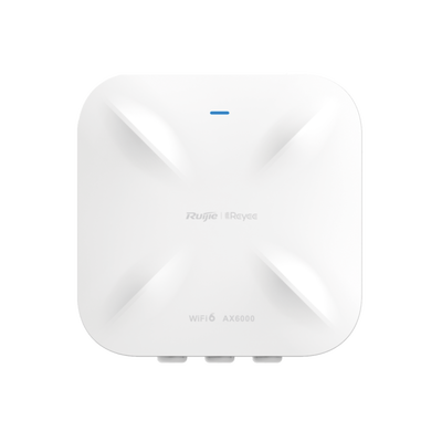 Punto de Acceso Mesh Wi-Fi 6 Industrial para Exterior Omnidireccional 5.95Gbps MU-MIMO 4x4 360° Filtros Anti Interferencia y Auto Optimización con IA puerto eth 2.5G y SFP