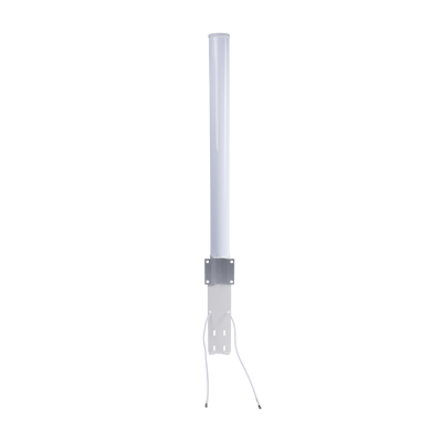 Antena Omnidireccional en 2.4 GHz Rango de Frecuencias (2.3 - 2.5 GHz) Ganancia de 10 dBi Doble Polaridad MIMO 2x2 Incluye Jumpers