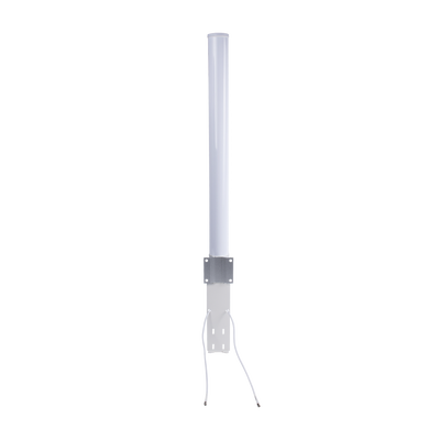 Antena Omnidireccional en 2.4 GHz Rango de Frecuencias (2.3 - 2.5 GHz) Ganancia de 10 dBi Doble Polaridad MIMO 2x2 Incluye Jumpers
