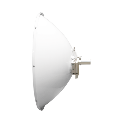 Antena Direccional de Alto Rendimiento/ Parábola profunda para mayor aislamiento al ruido / 3 ft / 4.9 a 6.1 GHz / Ganancia de 32.1 ± 1 dBi / Soporte de acero inoxidable / polaridad en 90 ° y 45 ° / Incluye montaje.