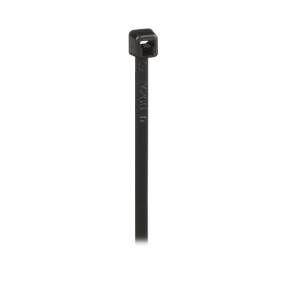 Cincho de Nylon 6.6 de Bloqueo 203 mm largo x 2.5mm ancho Color Negro Exterior Resistente a Rayos UV Paquete de 1000pz