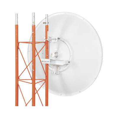 Antena direccional de 3ft 4.9 a 6.5 GHz Ganancia 34 dBi Conectores N-hembra Polarización doble incluye montaje para torre o mástil