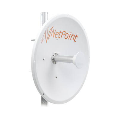 Antena Direccional de alto rendimiento / diámetro de 60 cm / 4.9-6.4 GHz / Ganancia 30 dBi / SLANT de 45 ° y 90 ° / Ideal para 30 km / Conector N-Hembra / Montaje y jumpers incluidos.