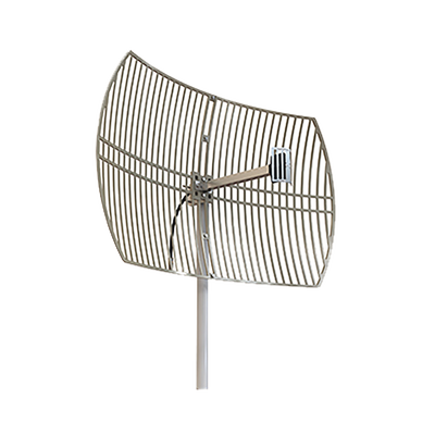 Antena Rejilla direccional Ganancia 24 dBi Dimensiones (90 x 60 x 38 cm) rango de frecuencia (2300-2500 MHz).
