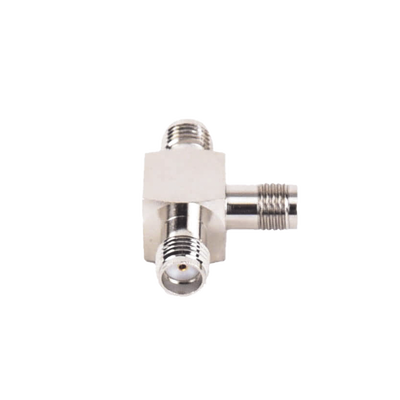 Adaptador en Forma T de Triple Conectores SMA Hembra Níquel/ Oro/ Teflón.