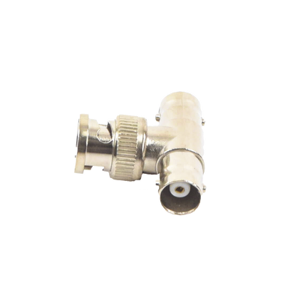 Adaptador en T para 75 Ohm de Conector BNC Macho a Doble BNC Hembra Níquel/ Oro/ Teflón.