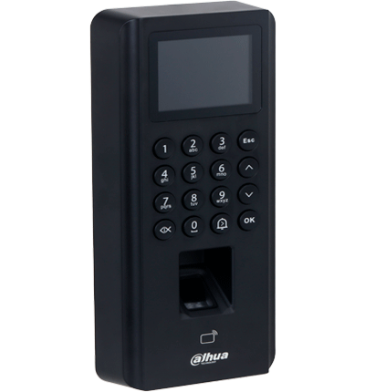DAHUA ASI2212J-D - Control de Acceso de Huella y Tarjetas ID (EM)/ Pantalla de 2.4 Pulgadas/ Comunicacion TCP/IP/ P2P/ Soporte 5 000 Usuarios Tarjetas y Passwords/ 3000 Huellas/ 100 000 Registros/ 128 Periodos y Dias Festivos/