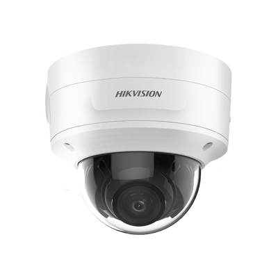 Domo IP 8 Megapixel (4K) / Lente Mot. 2.7 a 13.5 mm / 40 mts IR EXIR / Exterior IP66 / IK10 / DARKFIGHTER / Audio y Alarma I/O / PoE+ / ONVIF / Micro SD / 4 Analíticos: AcuSense Deteccion Facial Conteo de Personas por Cruce y Zona