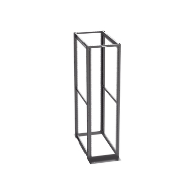 Rack de Cuatro Postes Estándar de 19" Rieles Con Orificio Para Tuerca Enjaulada Profundidad Máxima de 41.5 in 45 Unidades de Rack Color Negro