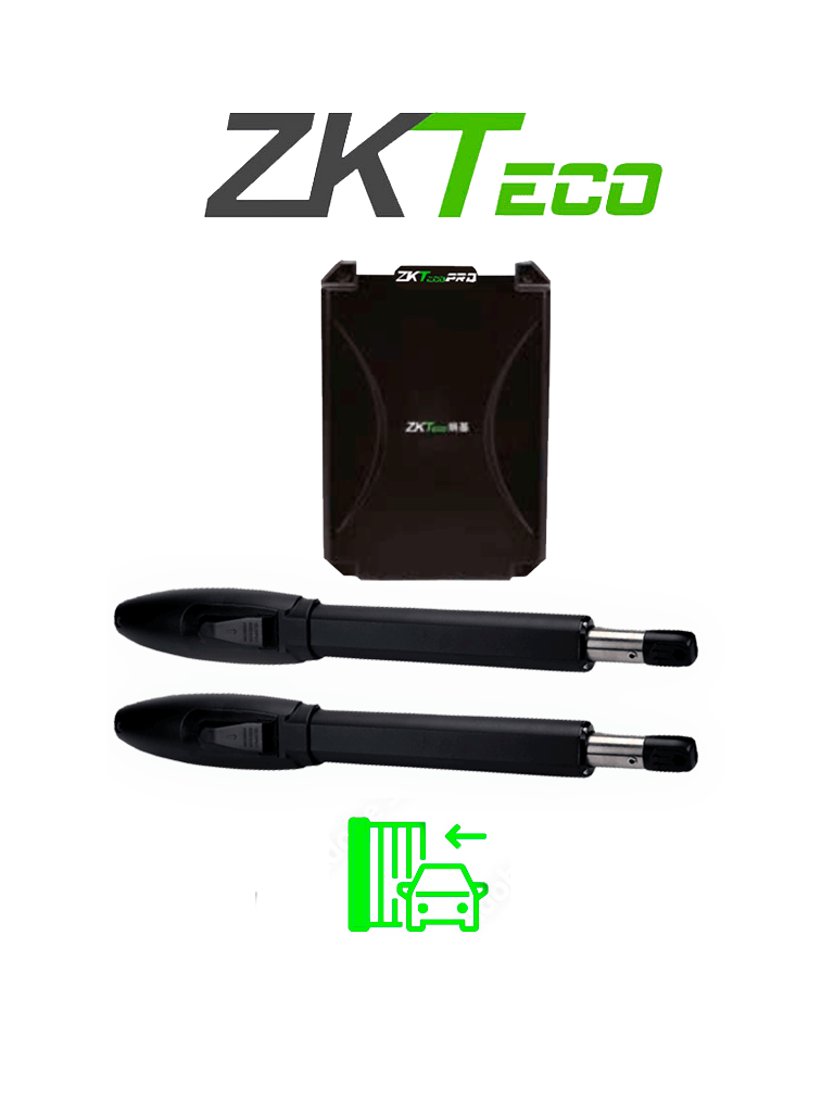 ZKSW300DC - Kit de Pistones de Aluminio Para Puertas Abatibles de Doble Servicio Soporta 300 kg por Puerta Instalación Sencilla sin Soldadura Accesorios Incluidos Alimentación 110V