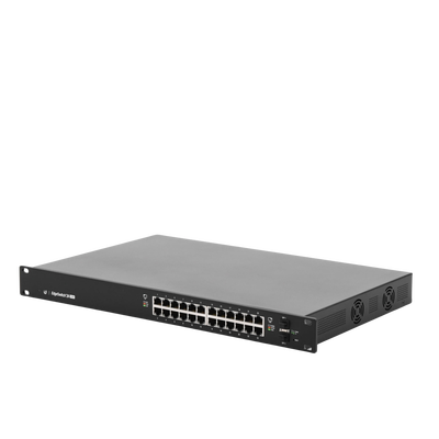 Switch EdgeMAX administrable de 24 puertos Gigabit con PoE+/PoE Pasivo 24V + 2 Puertos SFP 250 W