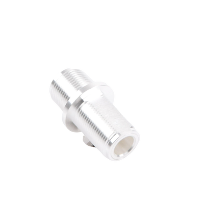 Adaptador Doble N Hembra para Chasis de Montaje Frontal en Doble D Plano y Cuerpo Plateado.