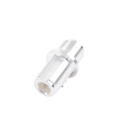 Adaptador Doble N Hembra para Chasis de Montaje Frontal en Doble D Plano y Cuerpo Plateado.