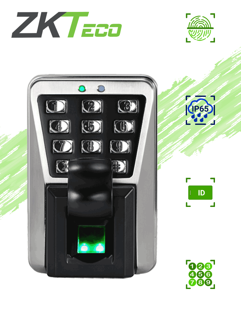 ZKTECO MA500 - Control de Acceso Profesional / 3 000 Huellas / 30 000 Tarjetas RFID / Conexión TCPIP / IP65 #ZK9MAI4 #CA1