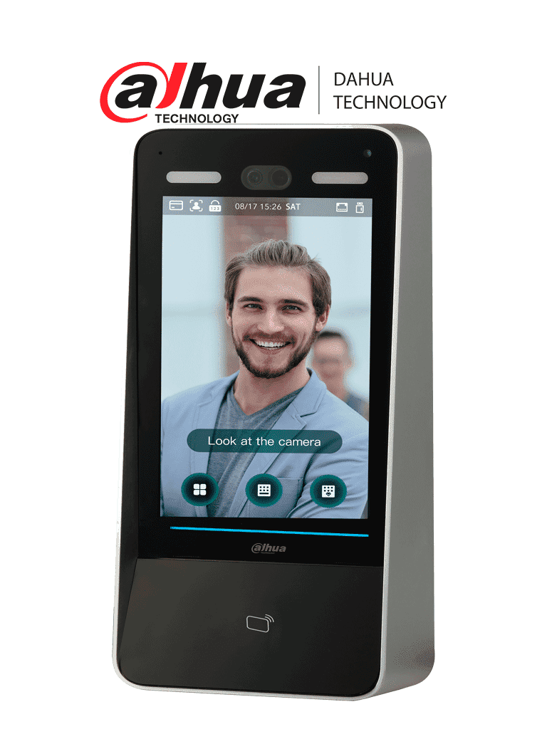 DAHUA DHI-ASI8213Y-V3 Control de Acceso con Reconocimiento Facial/ Pantalla táctil LCD de 10 1 pulgadas/ Lente doble gran angular de 2 MP/ 100 000 imágenes de rostros y trabajar sin red/ detección de vida