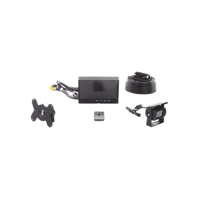 Sistema Profesional de Cámara de Reversa y Monitor Alámbrico para Vehículos de Trabajo y Montacargas