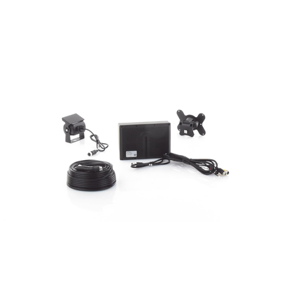 Sistema Profesional de Cámara de Reversa y Monitor Alámbrico para Vehículos de Trabajo y Montacargas