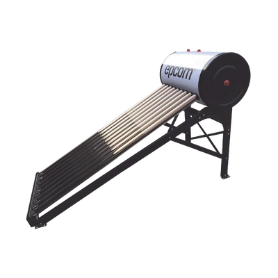 Bóiler Solar de 90L Baja Presión con 9 Tubos de Vacío de Mayor Resistencia y Termotanque Inoxidable de Grado Alimenticio Resistentes a Granizo de Hasta 25 mm/ l Incluye Anodo de Magnesio