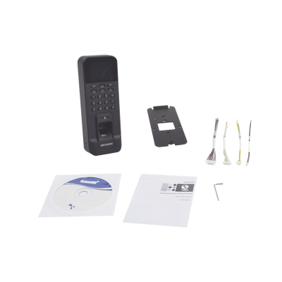 Biométrico WiFi de Acceso y Asistencia Compatible con APP Hik-Connect (P2P) / Soporta Biometrico Esclavo RS-485 / Lectura de Huella y Tarjetas EM / TCP/IP / 150 000 Eventos / Relevador para Chapa y Reportes de Asistencia