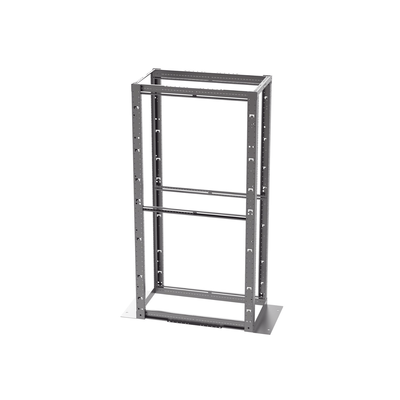 Rack de Cuatro Postes Estándar de 19" Rieles Con Orificio Para Tuerca Enjaulada Profundidad Máxima de 41.5 in 45 Unidades de Rack Color Negro