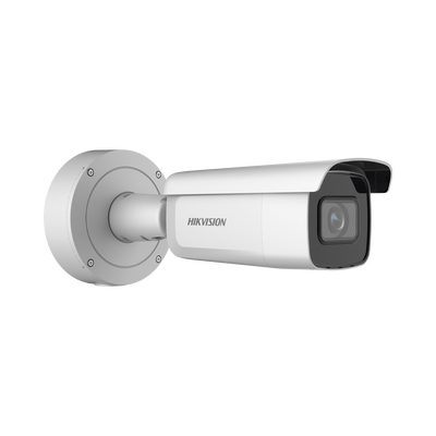Bala IP 8 Megapixel (4K) / Lente Mot. 2.7 a 13.5 mm / 60 mts IR EXIR / Exterior IP66 / IK10 / DARKFIGHTER / Audio y Alarma I/O / PoE+ / ONVIF / Micro SD / 4 Analíticos: AcuSense Deteccion Facial Conteo de Personas por Cruce y Zona