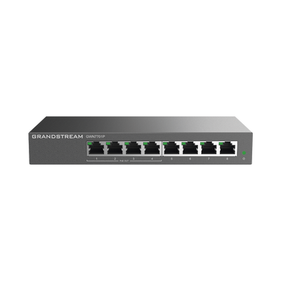 Switch PoE+ Gigabit No Administrable / 8 puertos 10/100/1000 Mbps / 4 puertos PoE+ / hasta 60W