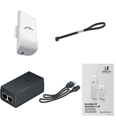 UBIQUITI NANOSTATION LOCOM5 - Radio Airmax 5.8GHz para exteriores con antena integrada tipo panel de 13 dBi MIMO potencia de 23 dBm y rendimiento de hasta 150 Mbps.