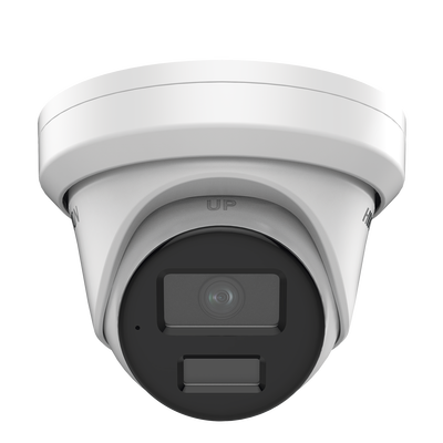 Turret IP 8 Megapixel (4K) / Lente 2.8 mm / 40 mts IR / Exterior IP67 / Micrófono Integrado / DARKFHGITER / Alarmas y Audio I/O / PoE / ONVIF / Micro SD / 4 Analíticos: AcuSense Deteccion Facial Conteo de Personas por Cruce y Zona