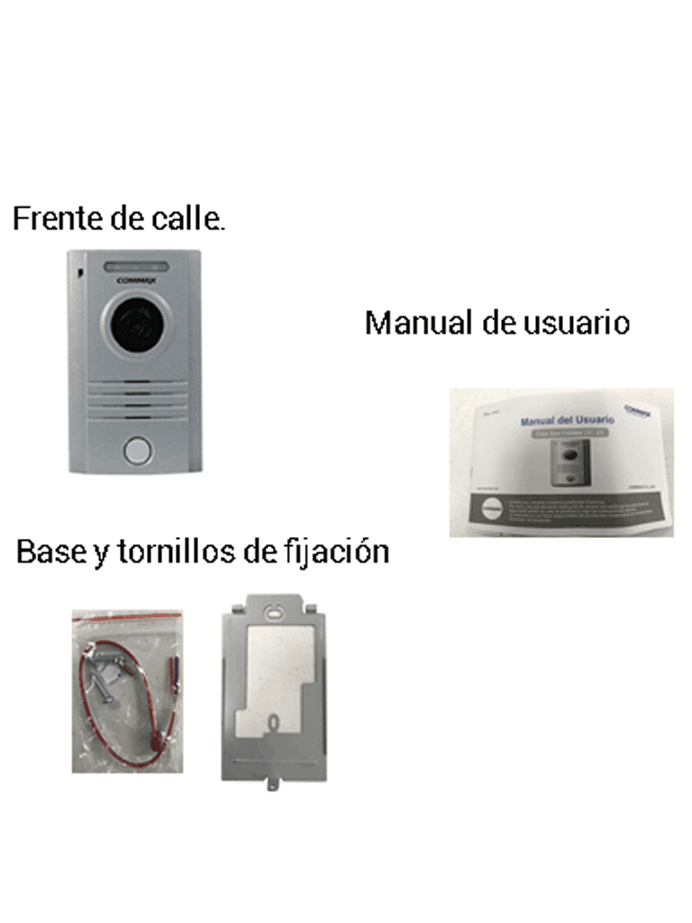 COMMAX DRC40K - Frente de Calle para Videoportero con Cámara 960H y Sensor de Luz  Volumen Ajustable  Soporta 2 Monitores COMMAX