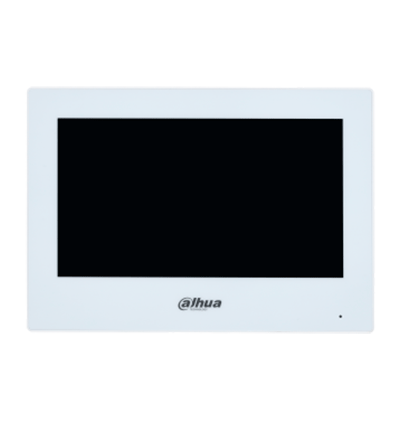 DAHUA VTH2621GW-P - Monitor IP Touch de 7 Pulgadas/ Serie Lite/ Blanco/ Poe Estandar/ 6&1 E&S de Alarmas/ Uso Interior/ Modo No Molestar/ H.265/ Soporta Hasta 4 Frentes de Calle y 4 Monitores Adicionales/ #DEVIDE