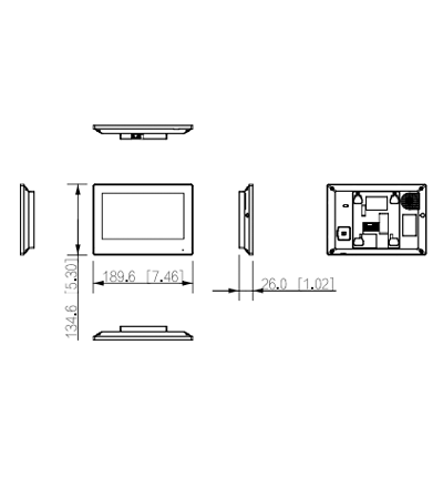 DAHUA VTH2621GW-P - Monitor IP Touch de 7 Pulgadas/ Serie Lite/ Blanco/ Poe Estandar/ 6&1 E&S de Alarmas/ Uso Interior/ Modo No Molestar/ H.265/ Soporta Hasta 4 Frentes de Calle y 4 Monitores Adicionales/ #DEVIDE