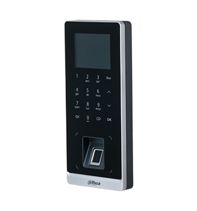 DAHUA ASI2212H-W - Control de Acceso Exterior IP65/ 3 000 Huellas/ 30 000 Tarjetas Mifare y Passwords/ 150 000 Eventos/ Diseño Delgado y Elegante/ Desbloqueo Remoto/ TCP/IP/ AutoRegistro/ P2P/ Funcion de Timbre/