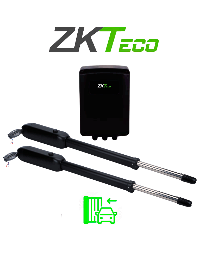 ZKSW400DC - Kit de Pistones de Aluminio Antioxidante Para Puertas Abatibles de Doble Servicio Soporta 400 kg por Puerta Instalación Sencilla sin Soldadura Accesorios Incluidos Alimentación 110V