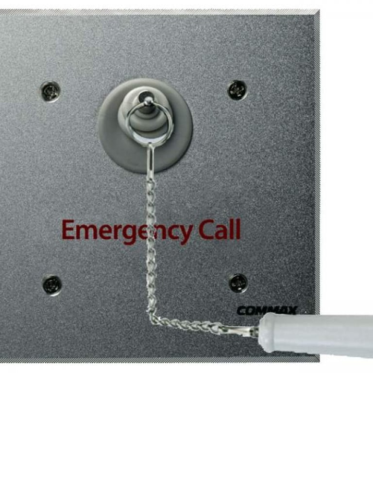 COMMAX ES420 - Botón de emergencia con cadena para sistema de llamado de enfermería / Uso en regaderas  con protección contra agua / Conexión con JNS4CS a 2 hilos / Activa luz de corredor
