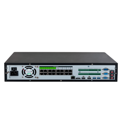 DAHUA DHI-NVR5864-16P-EI - NVR de 64 canales IP 4K con tecnología Acupick de 16 puertos PoE RAID 0/1/5/6/10 384 Mbps. IA avanzada: detección y reconocimiento de rostros protección perimetral SMD Plus en 8 canales.