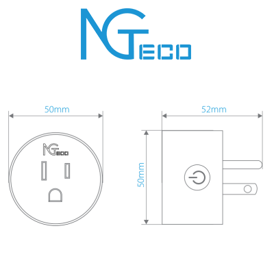 NGTECO NGP300 - Contacto Inteligente WiFi / Control Remoto vía App / Personalice Horarios / Control por Voz / Compatible con Amazon Alexa y Asistente de Google