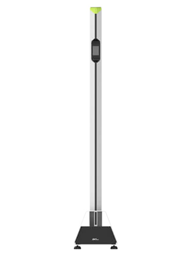 ZKTECO MDS100 - Detector de Metales Portátil tipo Poste con 2 zonas 100 niveles de sensibilidad IPX5 para exterior detección de 50 personas por minuto batería recargable hasta 28 horas de operación