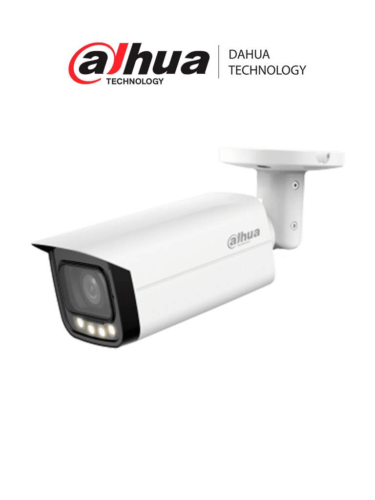 Dahua HAC-HFW2249TU-A-LED - Cámara Bullet Full Color de 2 Megapixeles/ Full Color de 60 Metros de Luz Visible/ Lente de 2.8mm/ 106 Grados de Apertura/ Microfono Integrado/ Super Adapt/ WDR de 120 dB/ IP67/ #ProHDCVI
